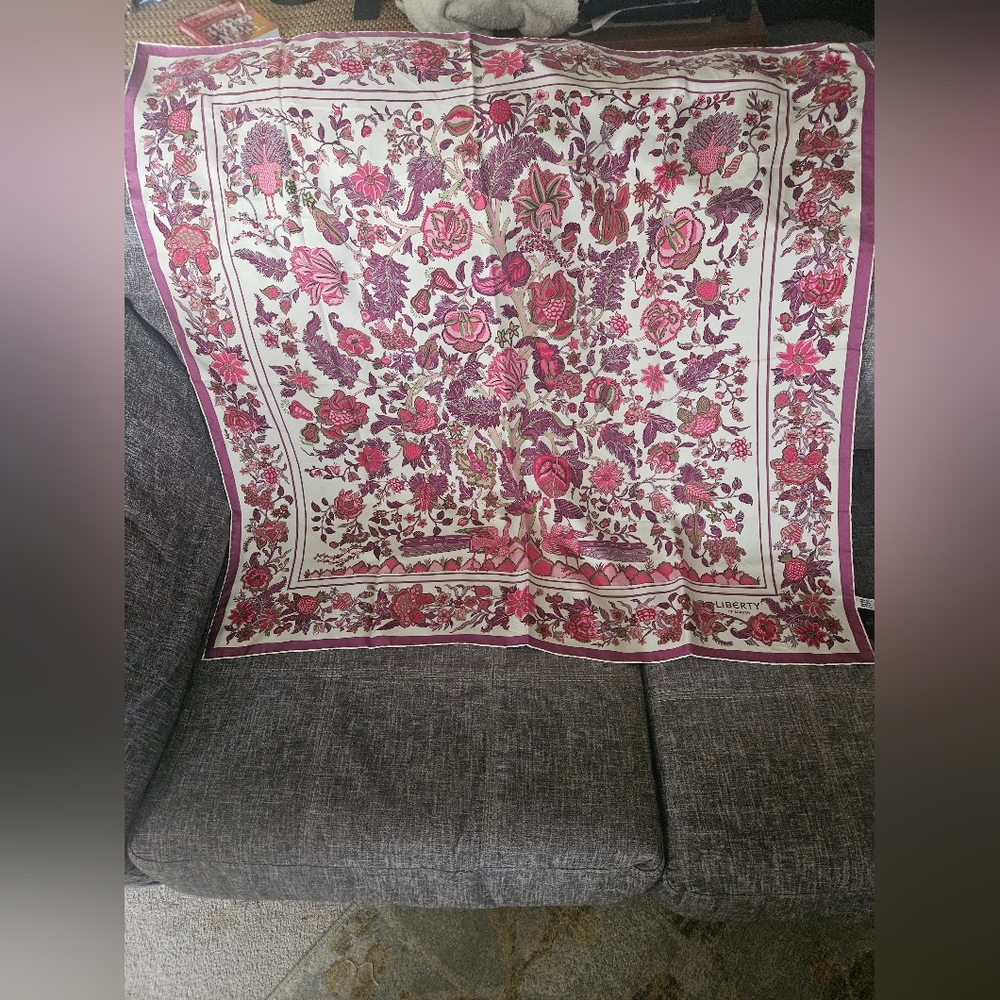 Liberty Of London Luxury Silk Floral Scarf. Vintage